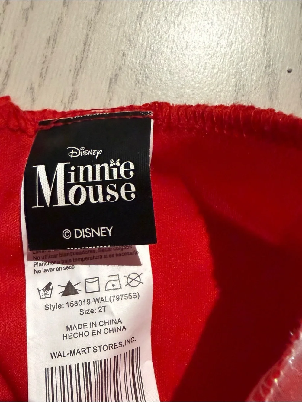 Disney Minnie Mouse Toddler Girls 2T Red Polka Dot Tutu Costume Dress